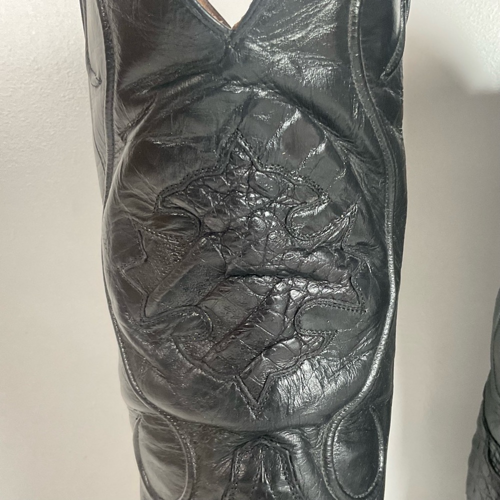 Rivers’ Royal Caiman Belly Cowboy Boots | Exotic | Tooled Inlays | Men’s 9.5 - Picture 13 of 16